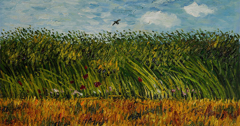 Vincent van Gogh, Wheat Field with Poppies and a Lark - The Culturium