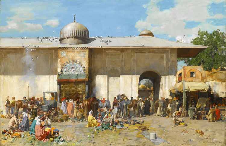 Alberto Pasini, A Market Scene - The Culturium