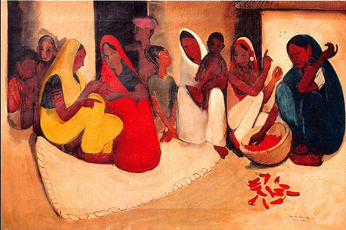 Amrita Sher-Gil, Village Scene - The Culturium