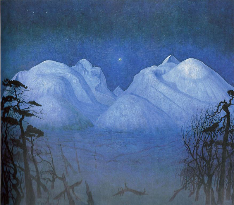 Harald Sohlberg, Winter Night in the Mountains - The Culturium