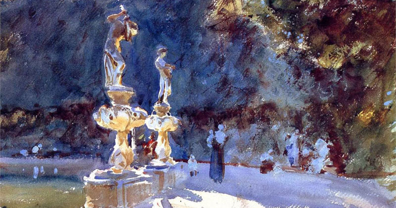 John Singer Sargent, Florence Fountain, Boboli Gardens - The Culturium