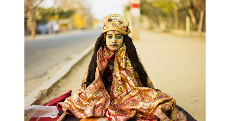 Krishna devotees prostrate during the Parikrama around Govardhan, India, March 14, 2012 - The Culturium