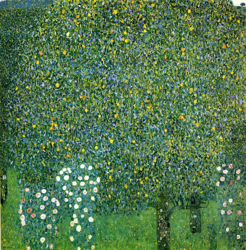 Gustav Klimt, Roses Under the Trees - The Culturium