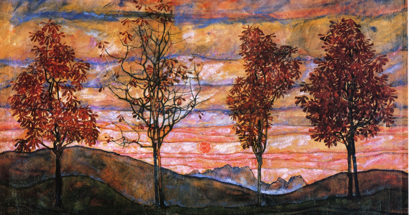 Egon Schiele, Four Trees - The Culturium