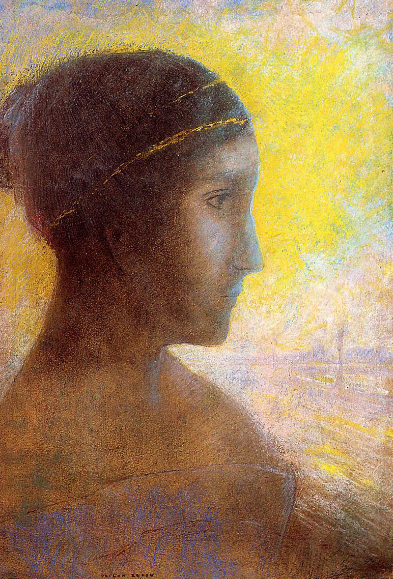 Odilon Redon, Head of a Young Woman in Profile - The Culturium