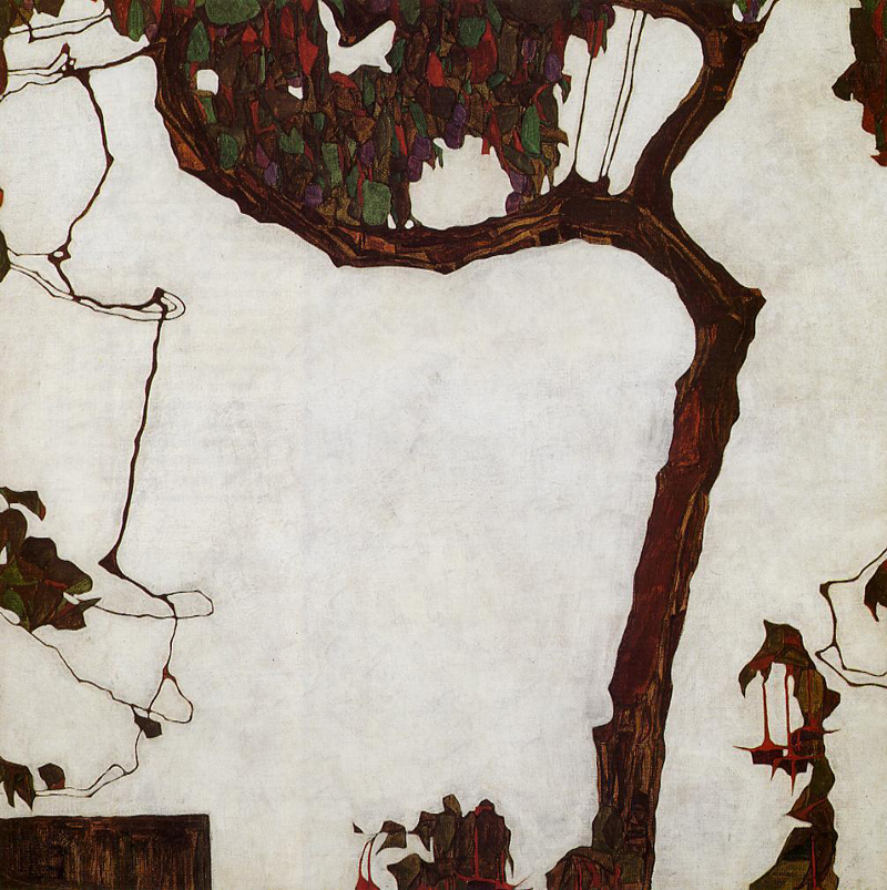 Egon Schiele, Autumn Tree With Fuchsias - The Culturium