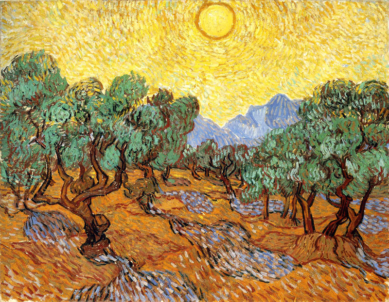 Vincent van Gogh, Olive Trees With Yellow Sky and Sun - The Culturium