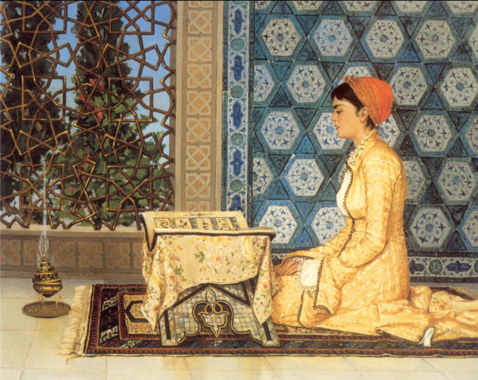 Osman Hamdi Bey, Girl Reciting Qur'an - The Culturium
