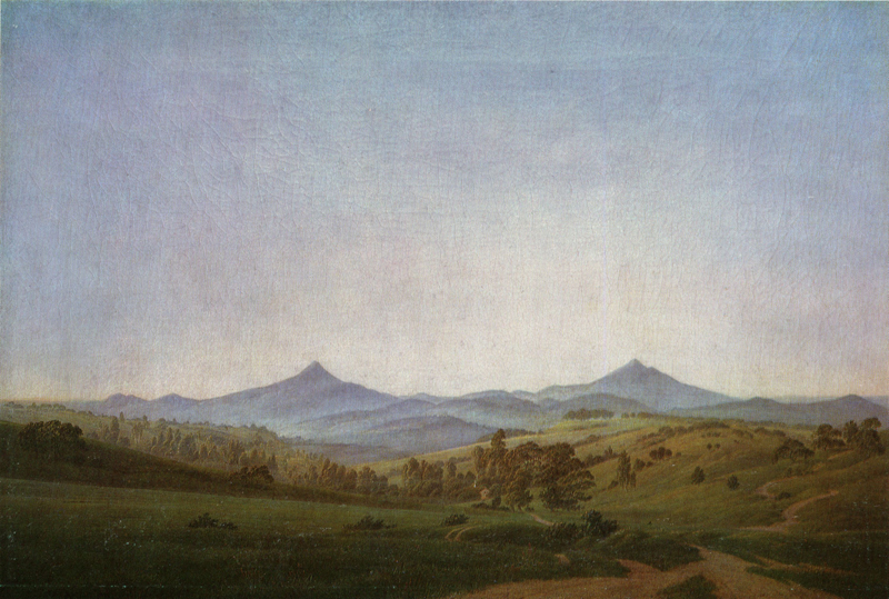 Caspar David Friedrich, Bohemian Landscape with Mount Milešovka - The Culturium