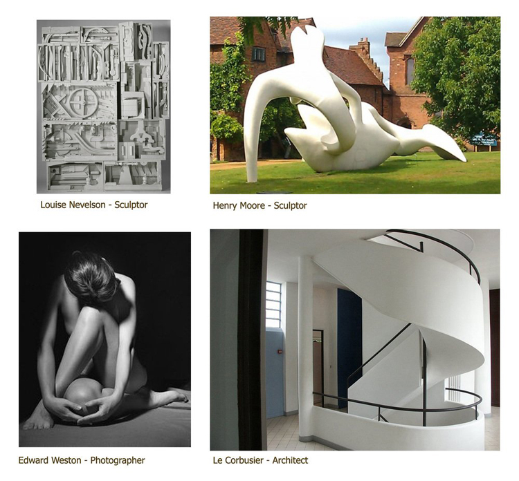 Nevelson, Moore, Weston, Le Corbusier - The Culturium