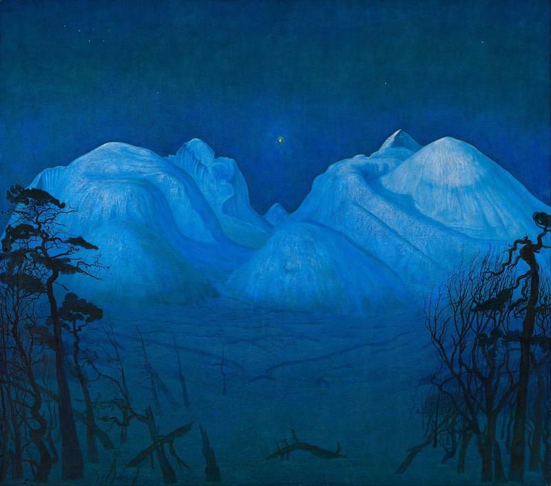 Harald Oskar Sohlberg, Winter Night in the Mountains - The Culturium