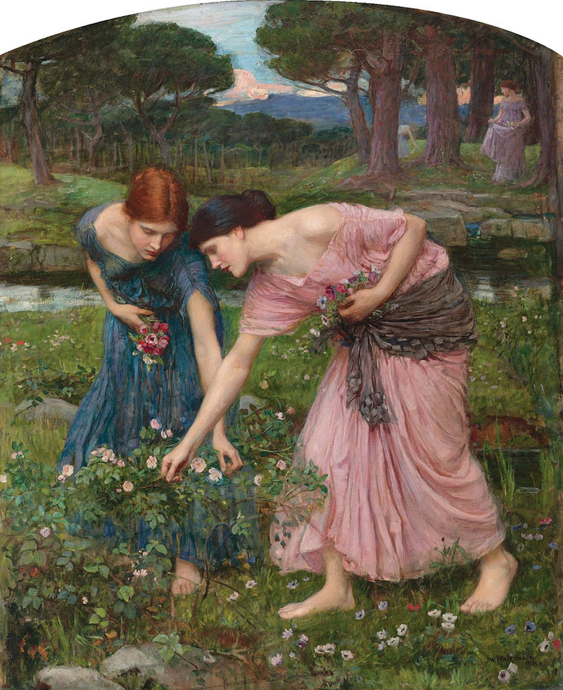 John William Waterhouse, Picking Roses - The Culturium