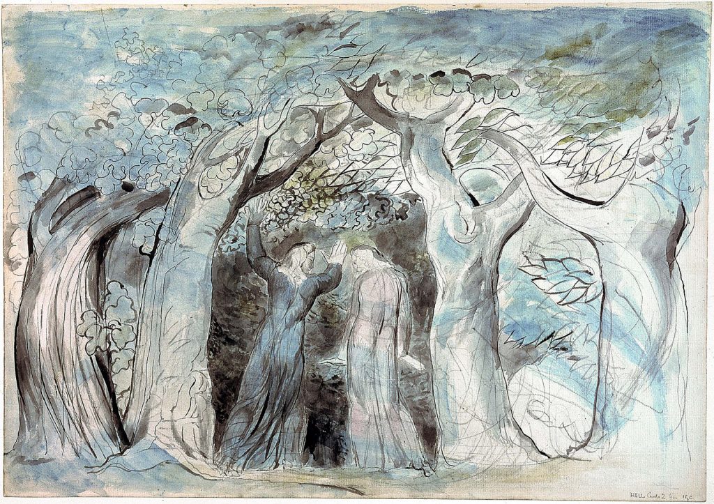 William Blake, Dante and Virgil Penetrating the Forest - The Culturium